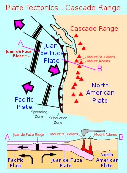 Image 8Geology of the Cascade Range-related plate tectonics. (from Cascade Range)