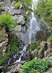 The Nideck waterfall in Oberhaslach