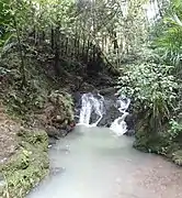 Cascades at the foot of the ascent to the summit from the south