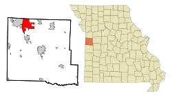 Location in the state of Missouri