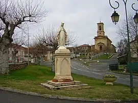 The church and monument in Cassagnabère-Tournas