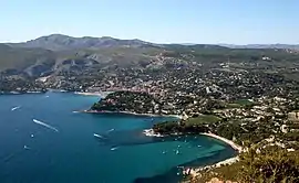 Cassis seen from the cliffs of Cap Canaille