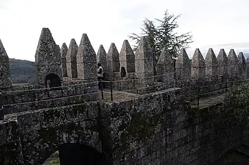 Battlements and the round-path at Póvoa de Lanhoso Castle, late 11th century.