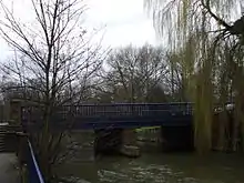 The Castle Mill Stream flowing under Hythe Bridge.