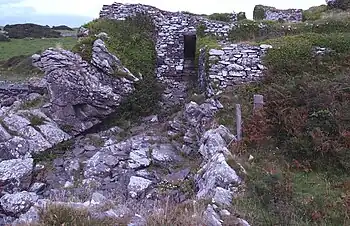 A photograph of part of an Iron Age fort