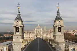 Bell towers with Royal Palace in the background