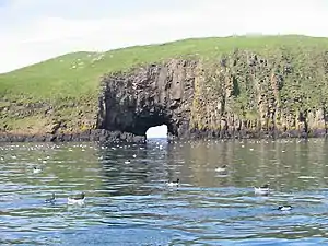 Cave on Garbh Eilean, Shiant Isles