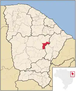 Location in Ceará  state