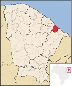 Location in Ceará  state