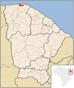 Location of Cruz in Ceará