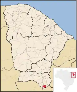 Location in Ceará  state