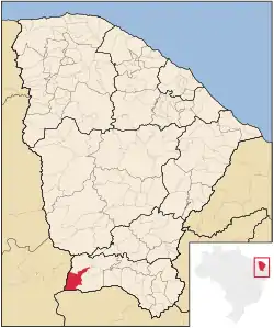 Location of Salitre in the State of Ceará