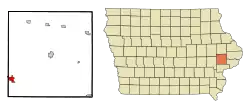 Location of West Branch, Iowa