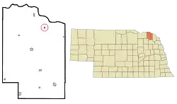 Location of Wynot, Nebraska