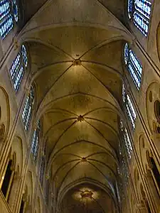 Six-part rib vaults in Notre-Dame de Paris (begun 1163)