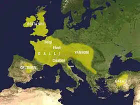 Map of Europe, in two shades of green