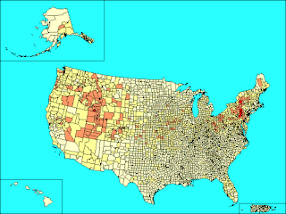 Proportions of Welsh ancestry