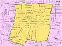 Census Bureau map of Bergenfield, New Jersey