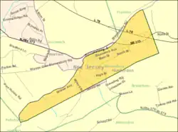 Census Bureau map of Bloomsbury, New Jersey