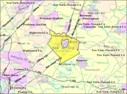 Census Bureau map of East Windsor Township, New Jersey