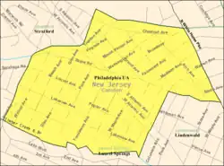 Census Bureau map of Laurel Springs, New Jersey