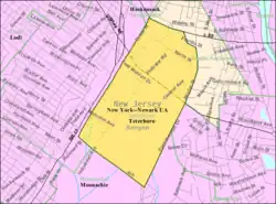 Census Bureau map of Teterboro, New Jersey