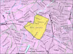 Detailed Census Bureau map of West Paterson in 2000