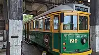 River Street Streetcar being housed at the Central of Georgia RR Museum