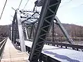 A view of the bridge from the walkway