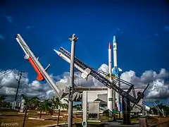 Rocket displays at Barreira do Inferno Launch Center