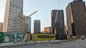 Century City/Constellation station under construction in September 2023