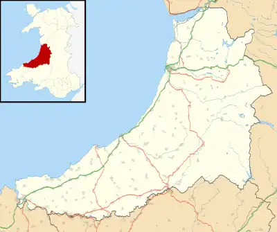 Hafodiwan is located in Ceredigion