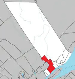 Location within La Côte-de-Beaupré RCM