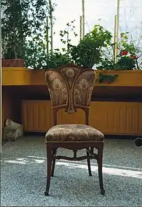 Peacock Chair by Horta from either the Hôtel Tassel or the Castle of La Hulpe