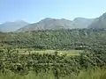 Fields across river Jhelum near Chakothi