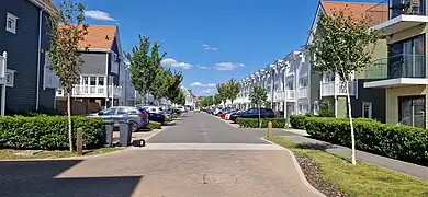 Champlain Street in the village to the east of South Lake