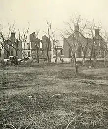 Ruins of the Chancellor House which was the headquarters of Federal General Joseph Hooker of the Army of the Potomac during the battle, later burned, May 1863