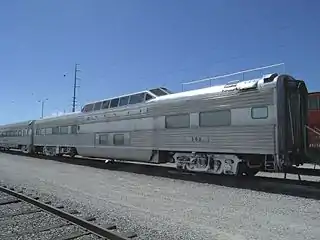 Different view of the Santa Fe "Plaza Taos" Dome Car  built in 1950.