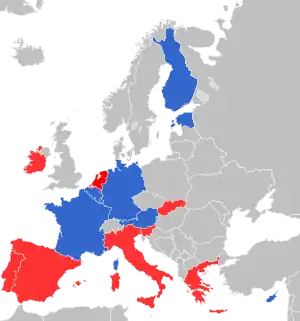 Unscheduled change of governments in EU countries due to the debt crisis