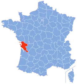 Location of Charente-Maritime in France