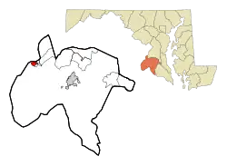 Location of Indian Head, Maryland