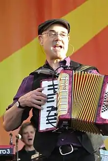 Charles Giordano at the 2012 New Orleans Jazz & Heritage Festival