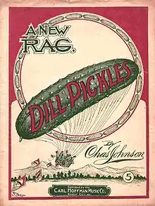 Sheet music cover for "Dill Pickles", 1906