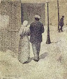 Charles Angrand, Couple dans la rue, 1887