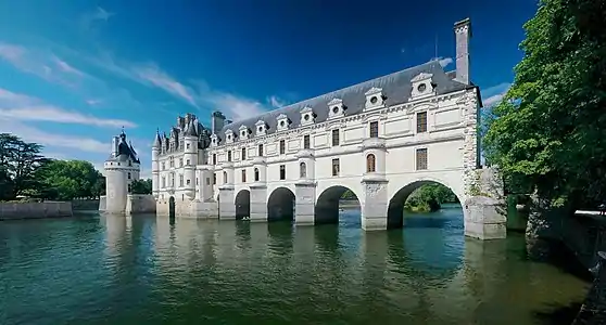 Bridge of the Château de Chenonceau by Philibert Delorme and then Jean Bullant (1576)