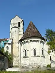 The apse of the Church of Saint-Médard, in Chaumussay