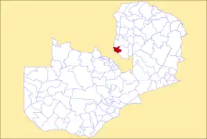 District location in Zambia