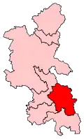 A medium constituency in the southest of the county.