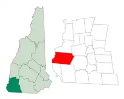 Location in Cheshire County, New Hampshire