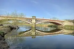 The Tame passing under Chetwynd Bridge near Alrewas, designed by Joseph Potter in 1828.